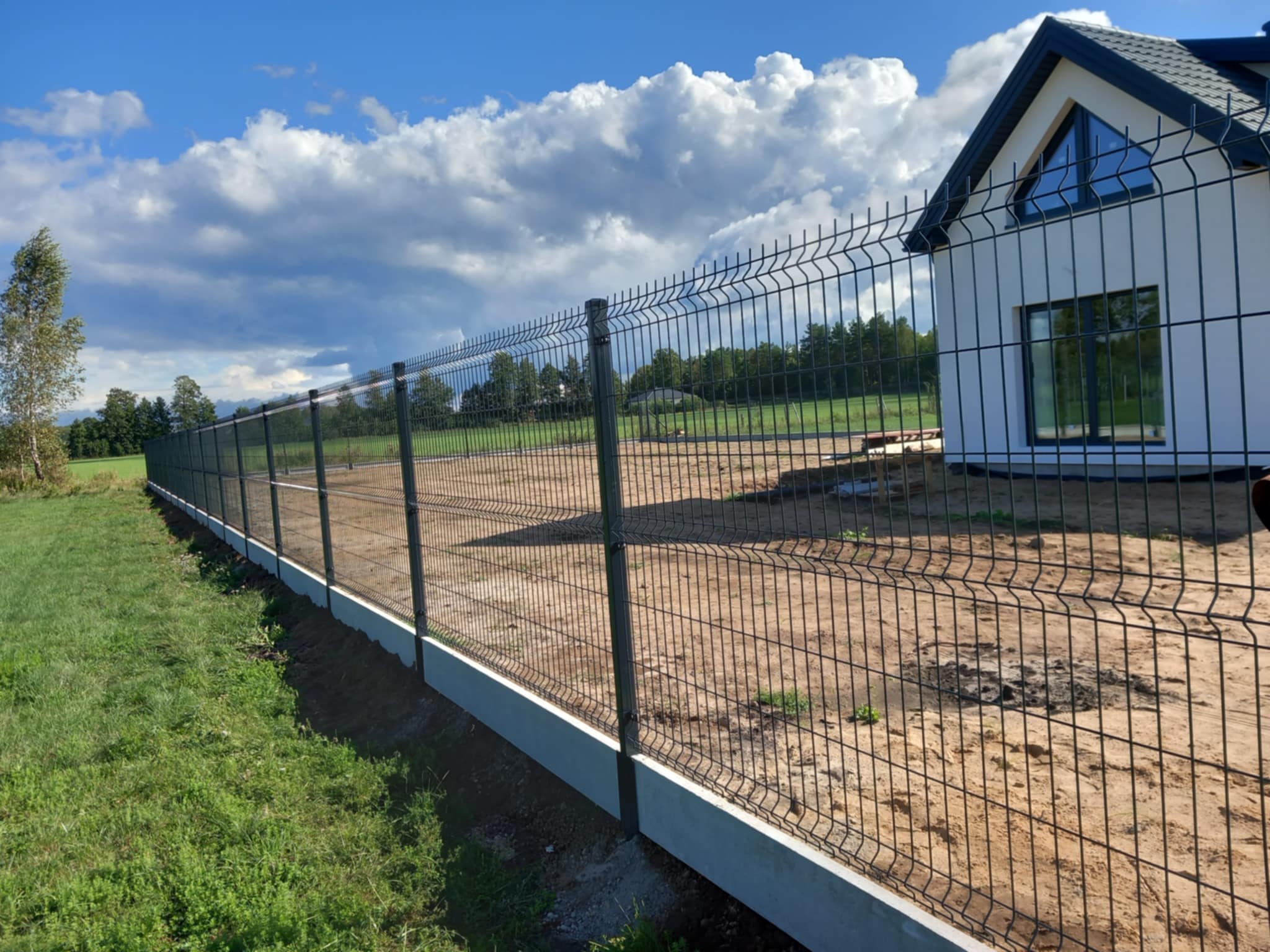Ogrodzenie Panelowe 3D z podmurówką